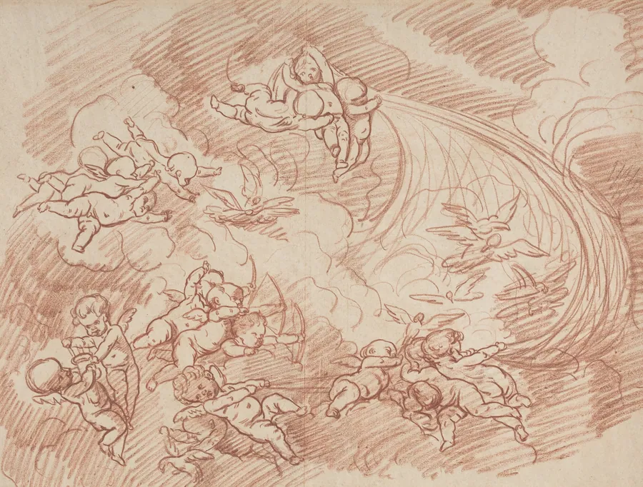 The Veil of Cupids by French 18th Century