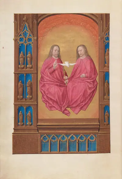 Hours of Queen Isabella the Catholic, Queen of Spain: Fol. 17v, The Trinity