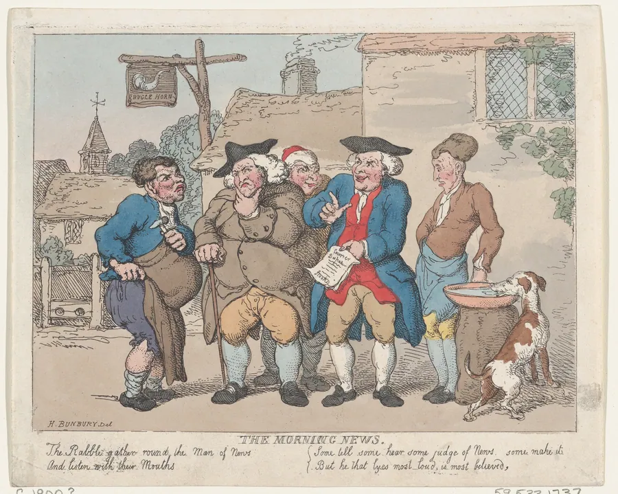 The Morning News by Thomas Rowlandson