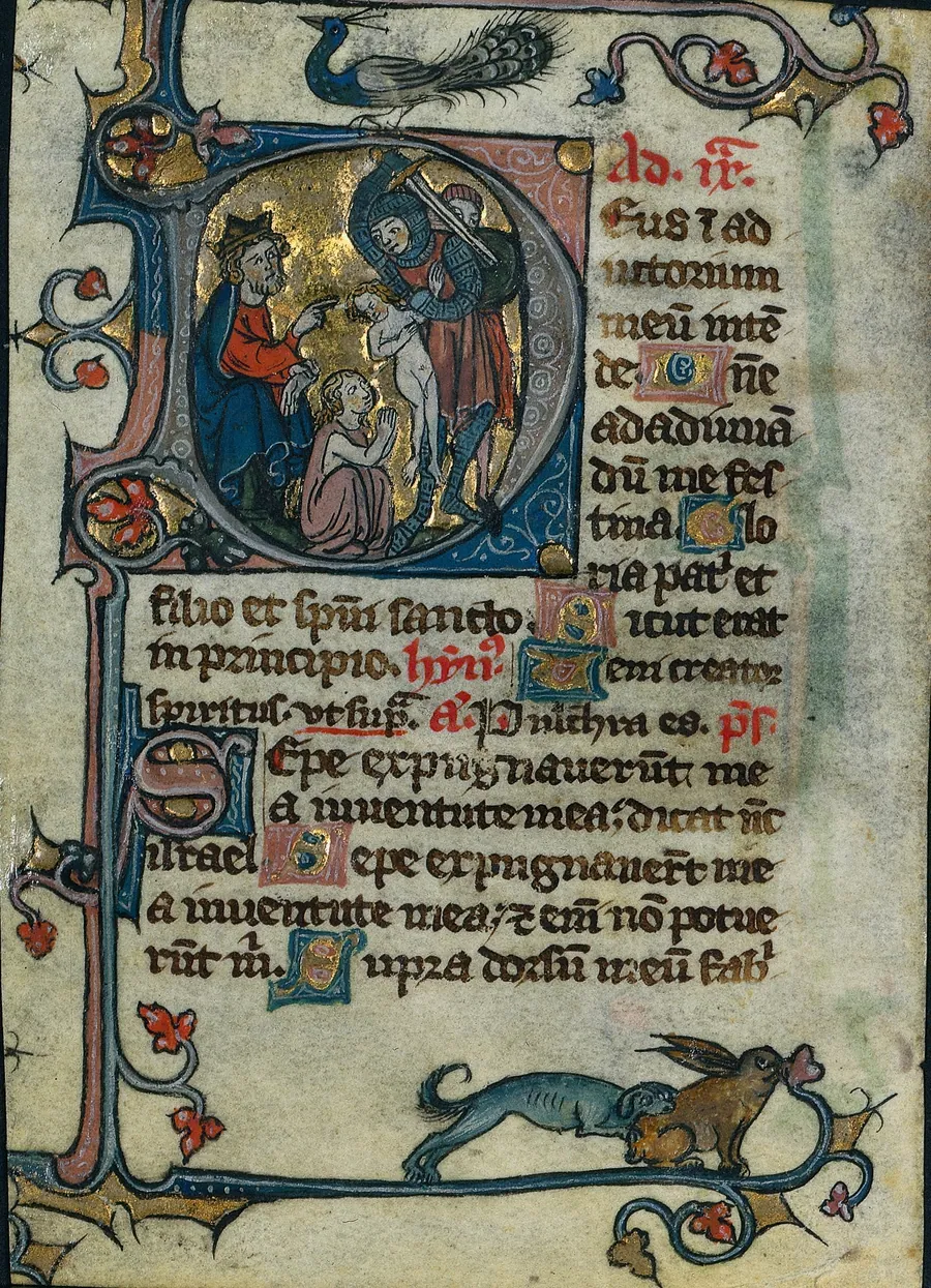 Leaf from a Book of Hours: Initial D: Massacre of the Innocents (1 of 2 Excised Leaves)