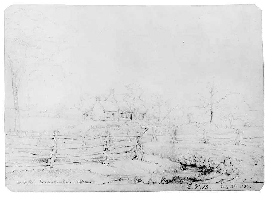 Washington's Headquarters—Tappan (from McGuire Scrapbook) by C. V. B.