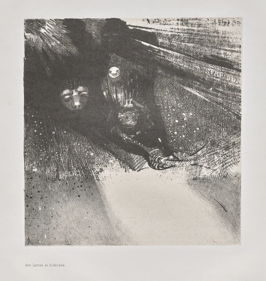 Hideous Larvae by Odilon Redon