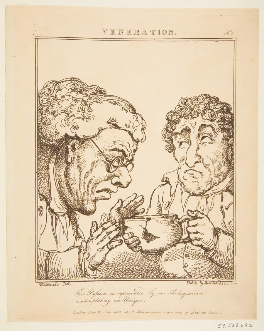 Veneration (Le Brun Travested, or Caricatures of the Passions) by George Murgatroyd Woodward