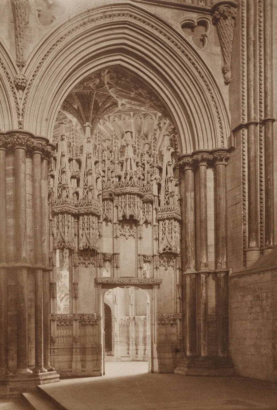 Bishop Alcock's Chapel from Reho-Choir, Ely Cathedral by Frederick H. Evans