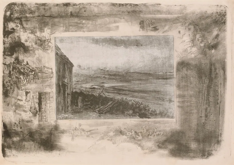 Chaumière de pêcheur (Fisherman's Cottage) by Félix-Hilaire Buhot
