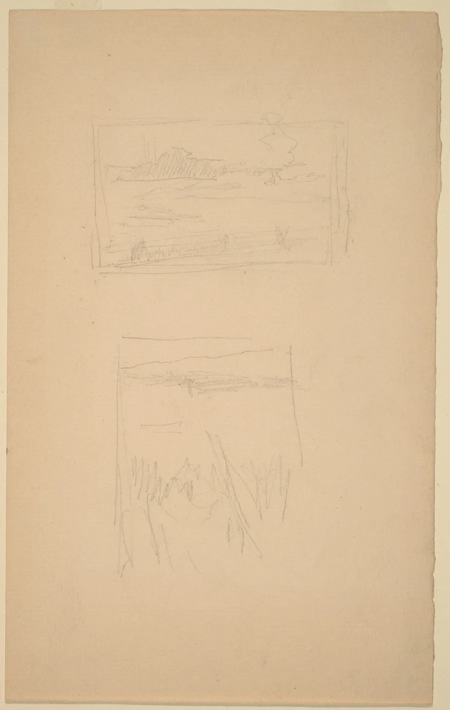 Two Sketches of Landscape Pictures hung at the Society of British Artists by James McNeill Whistler