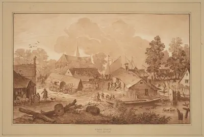 Village with Pond