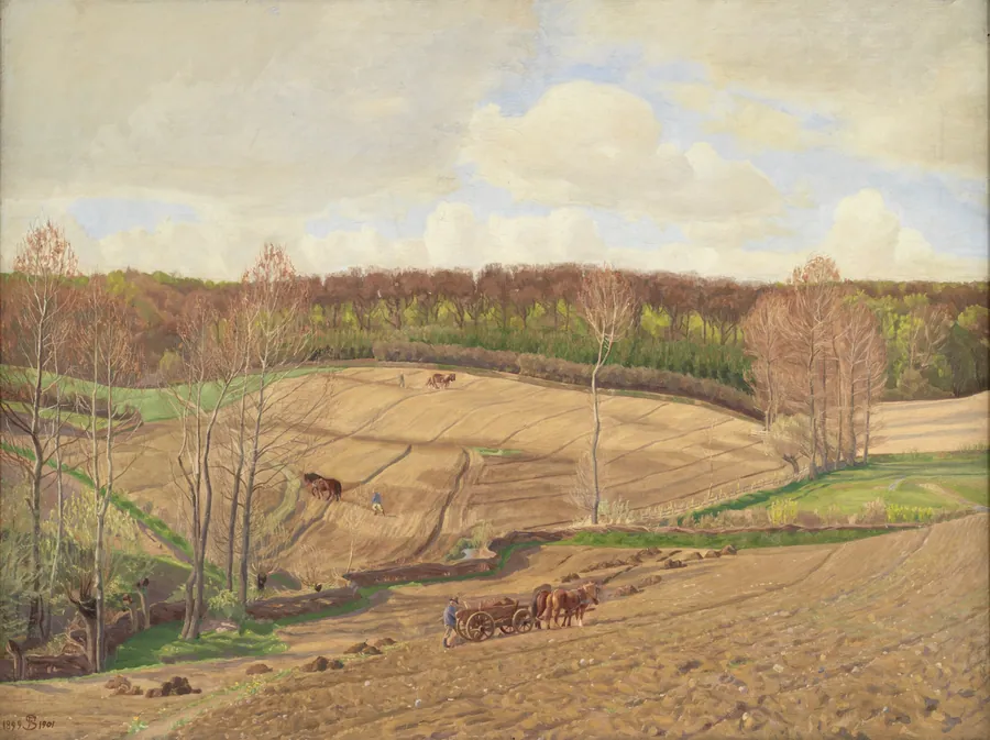 Ved forårstid by Fritz Syberg