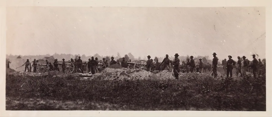Pennsylvania Light Artillery, Battery B, Petersburg, Virginia by Timothy H. O'Sullivan