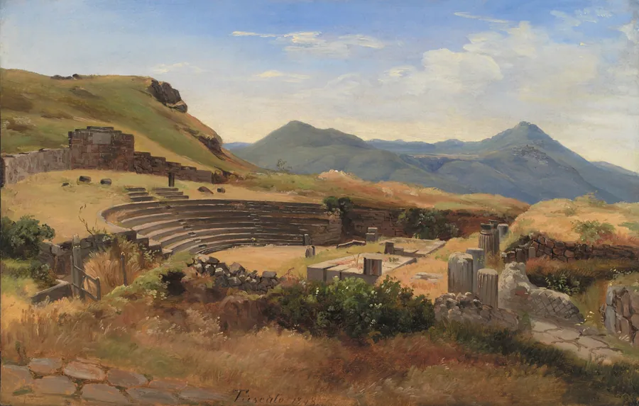 Ruinerne af det antikke teater ved Tusculum by Thorald Brendstrup