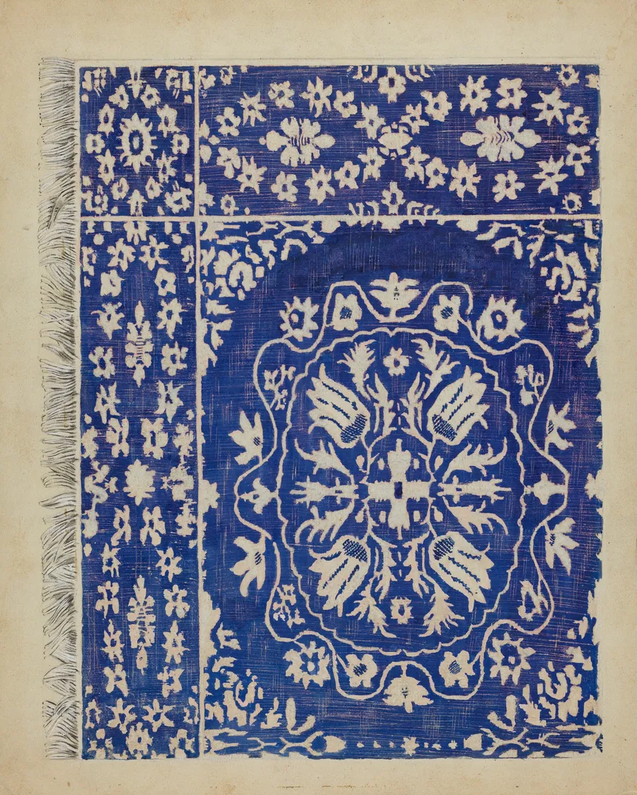 Woven Coverlet by Ernest A. Towers, Jr.