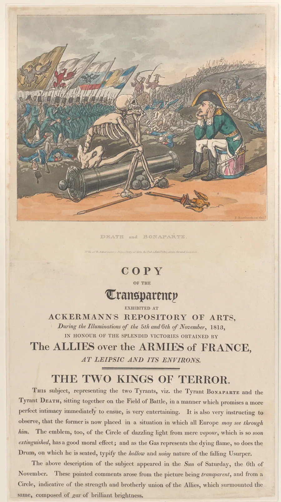 Death and Bonaparte, The Two Kings of Terror by Thomas Rowlandson