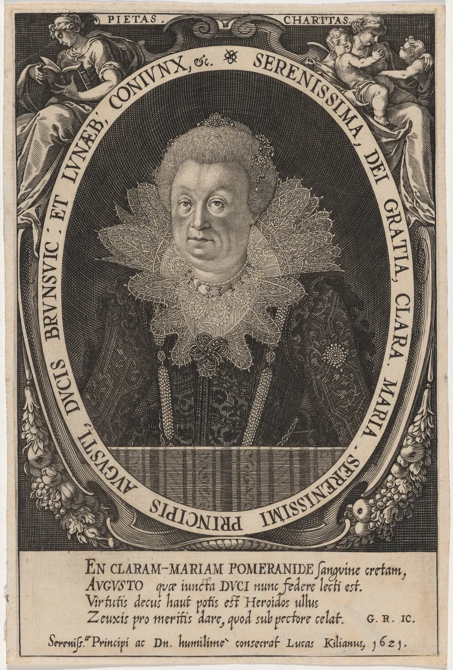 Clara Maria, Duchess of Brunswick, Wife of August II by Lucas Kilian