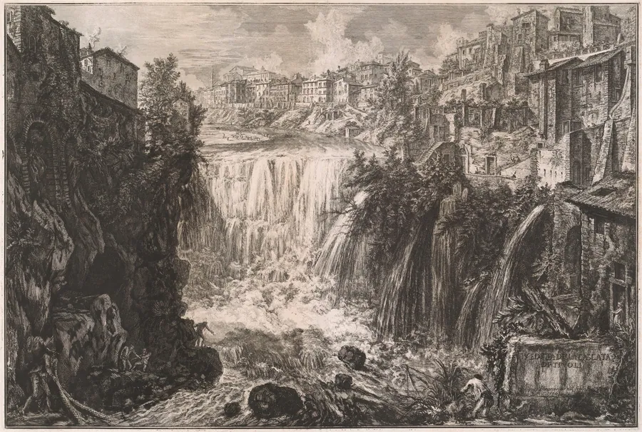 Veduta della Cascata di Tivoli by Giovanni Battista Piranesi