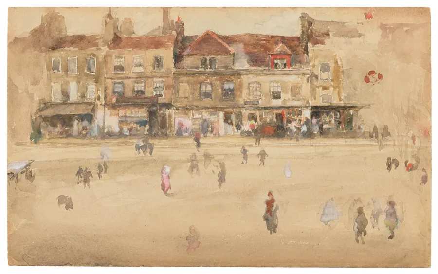 Red and Brown-Hoxton by James McNeill Whistler (1834-1903)