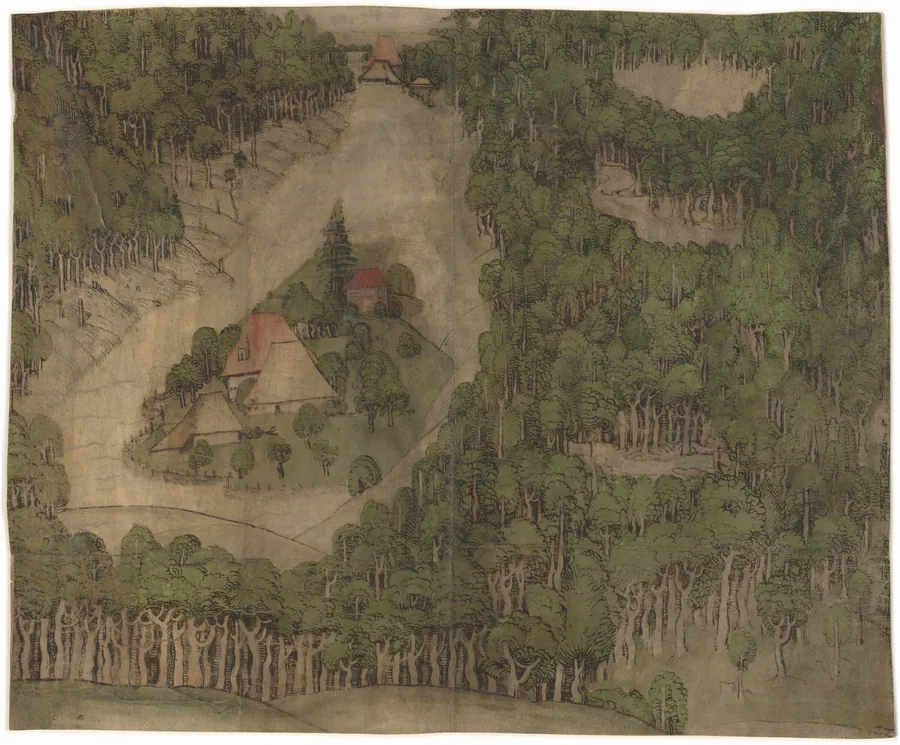 A Farmstead in a Wood by Nuremberg 15th Century