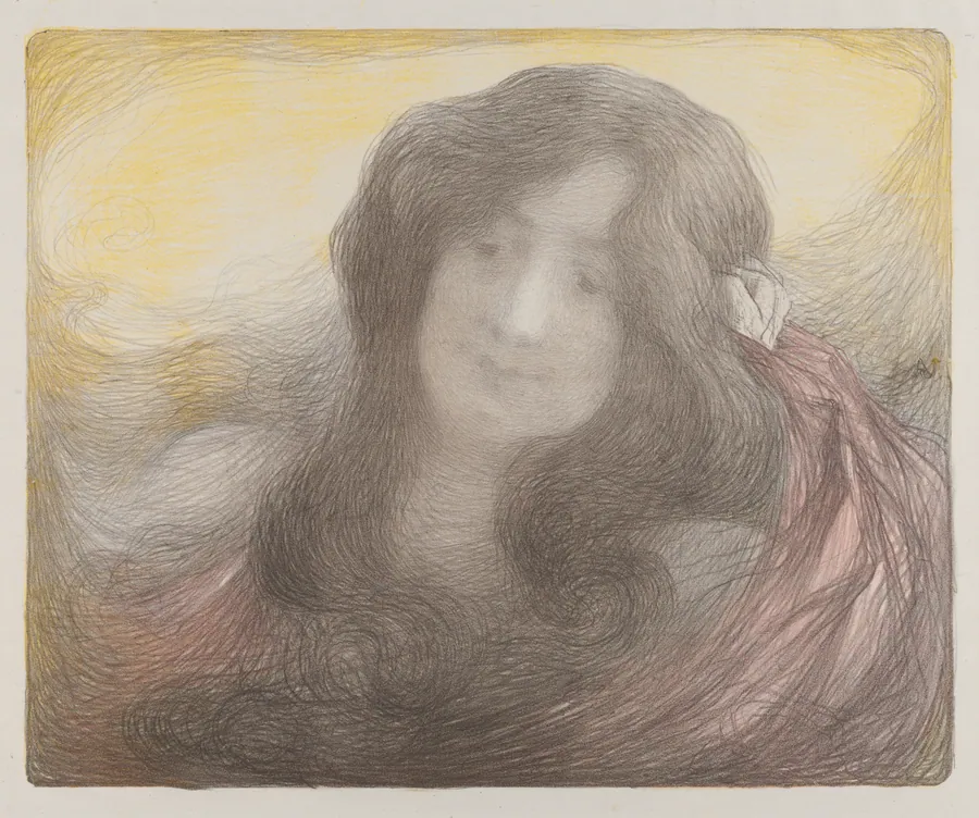Girl with Long Hair by Edmond François Aman-Jean