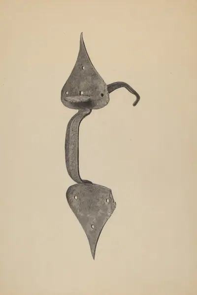 Door Handle with Thumb Press