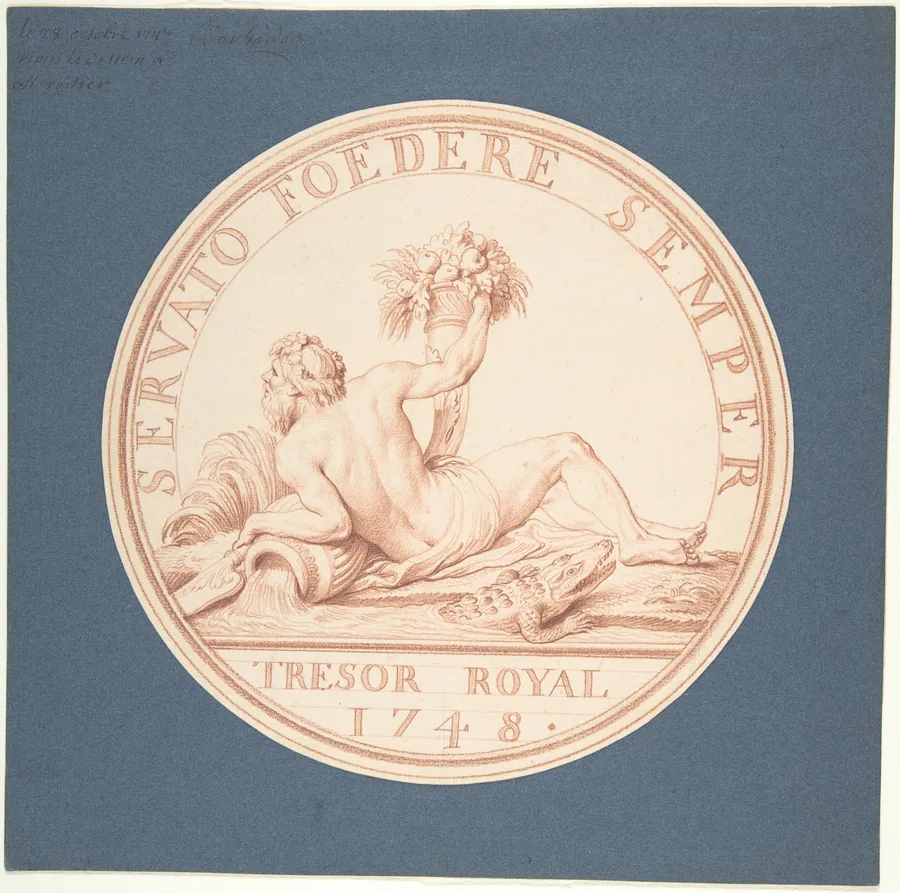 Design for a Token: Trésor Royal 1748 by Edme Bouchardon