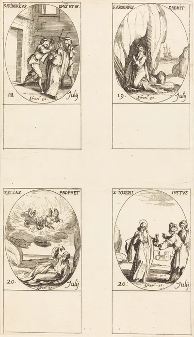 St. Frederick; St. Arsenius, Hermit; St. Elias, Prophet; St. Joseph the Just