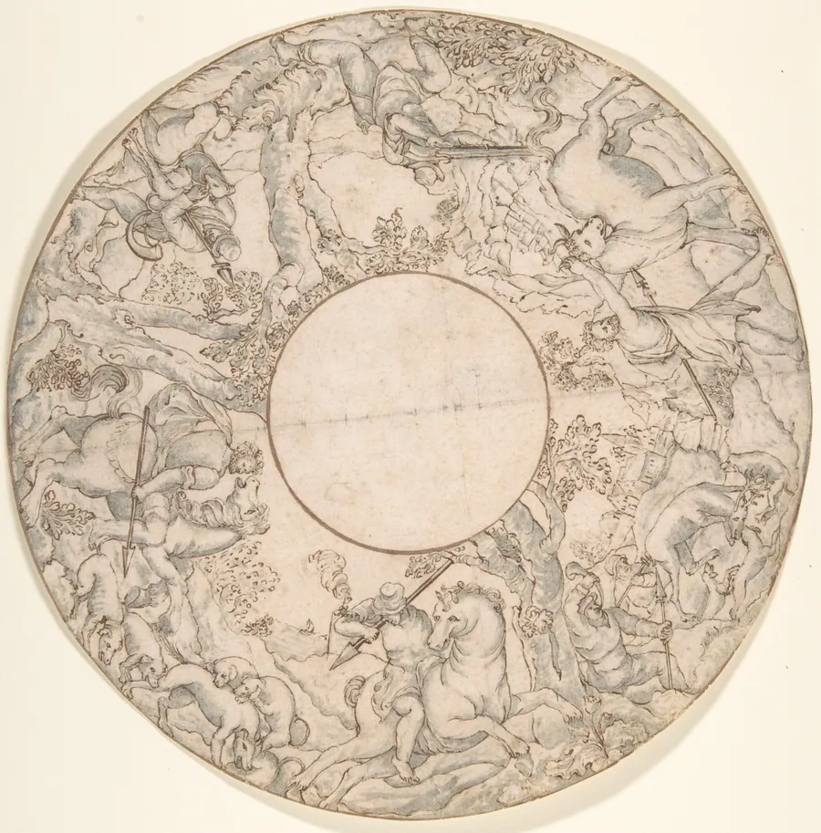 Hunting Scene by Anonymous, Netherlandish, 16th century