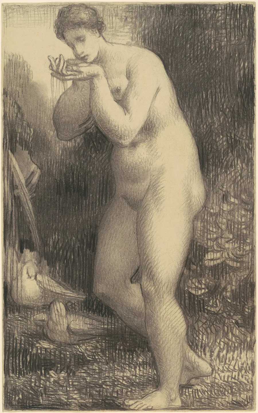 Nude Drinking at a Fountain by William Perkins Babcock