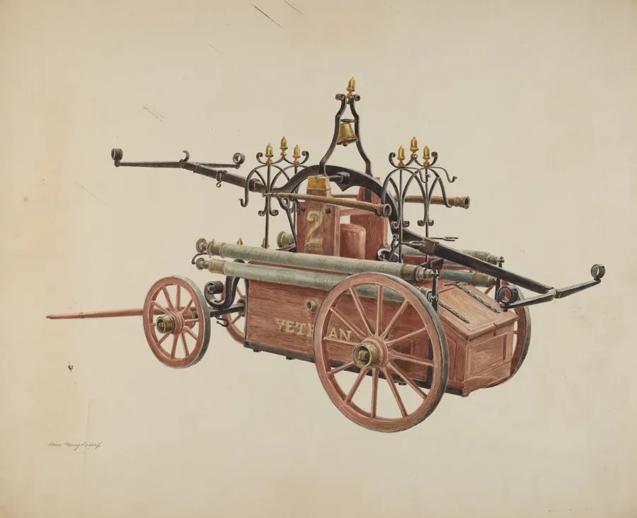Hand Powered Fire Pump by Hans Mangelsdorf