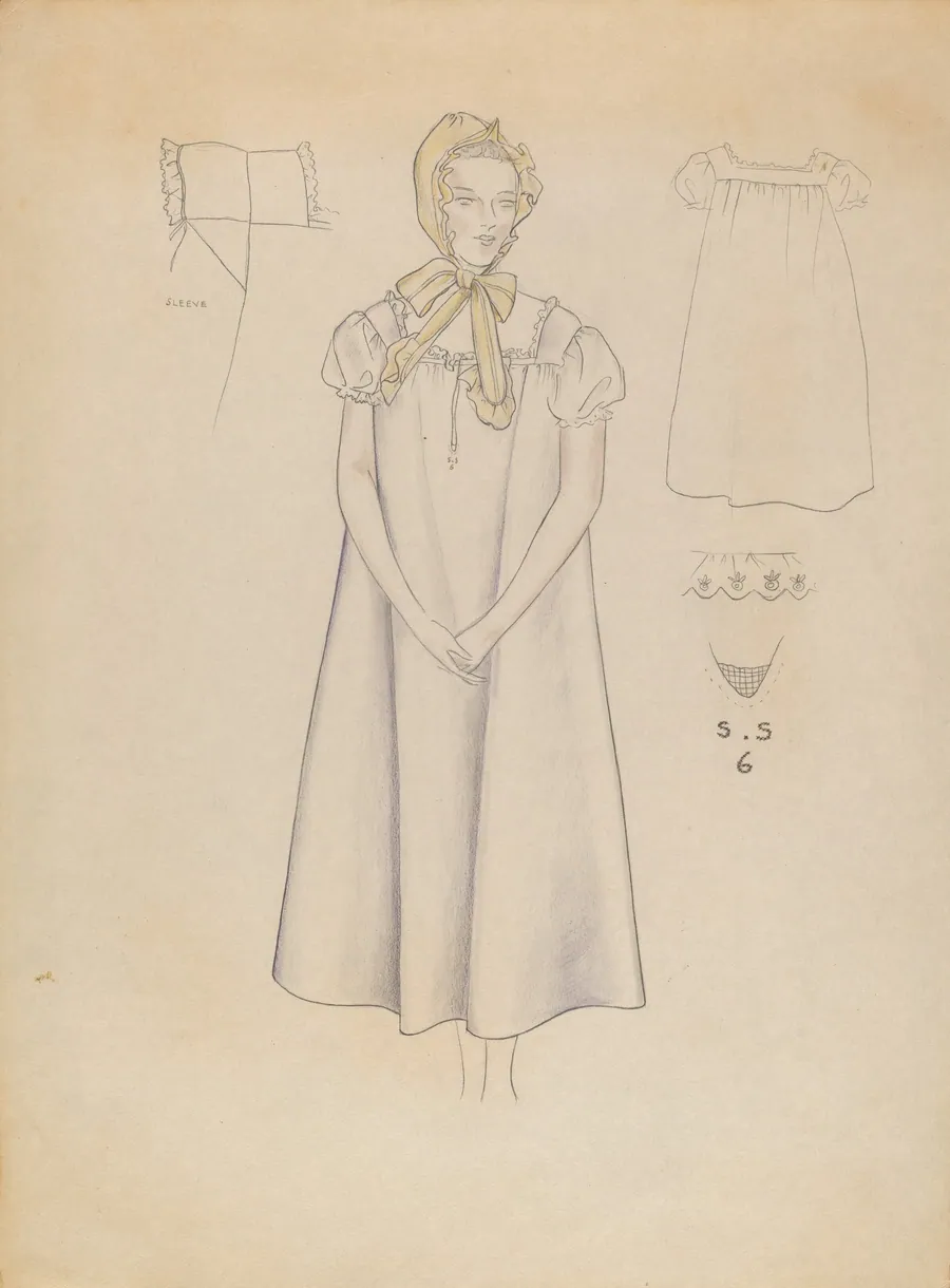 Nightgown and Cap by Melita Hofmann