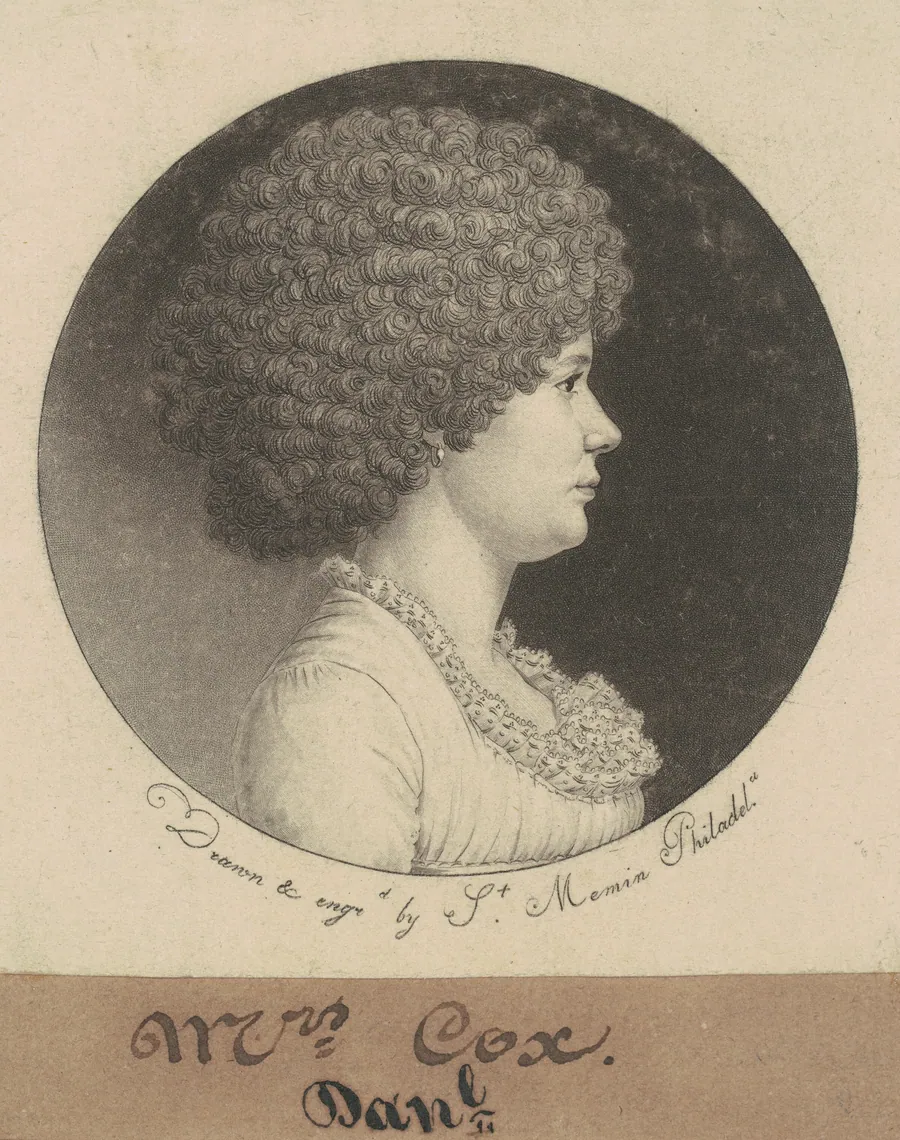 Mrs. Cox by Charles B. J. Févret de Saint-Mémin