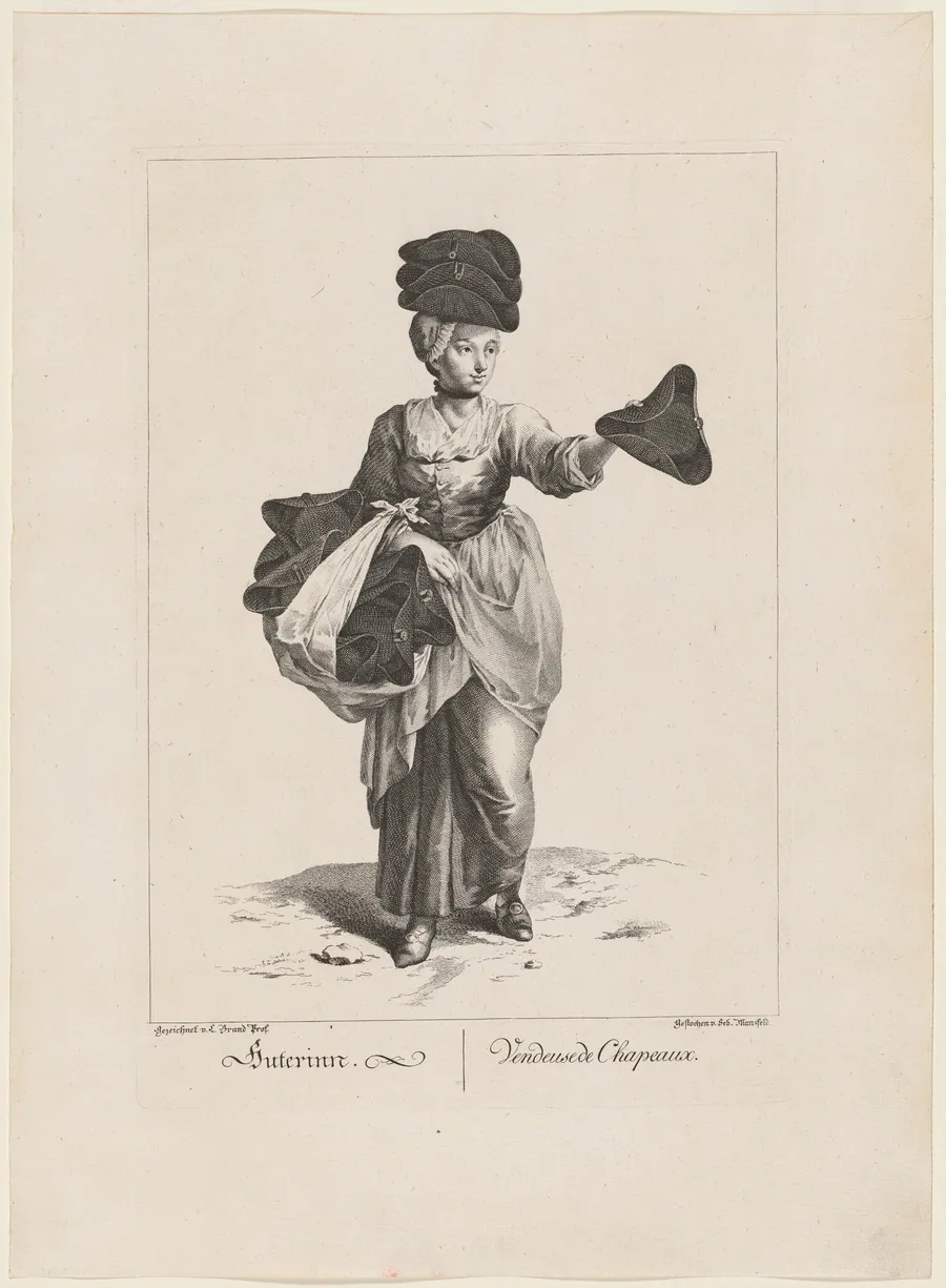 Huterinn/Vendeuse de Chapeaux. (Hat Seller) by Sebastian Mansfeld