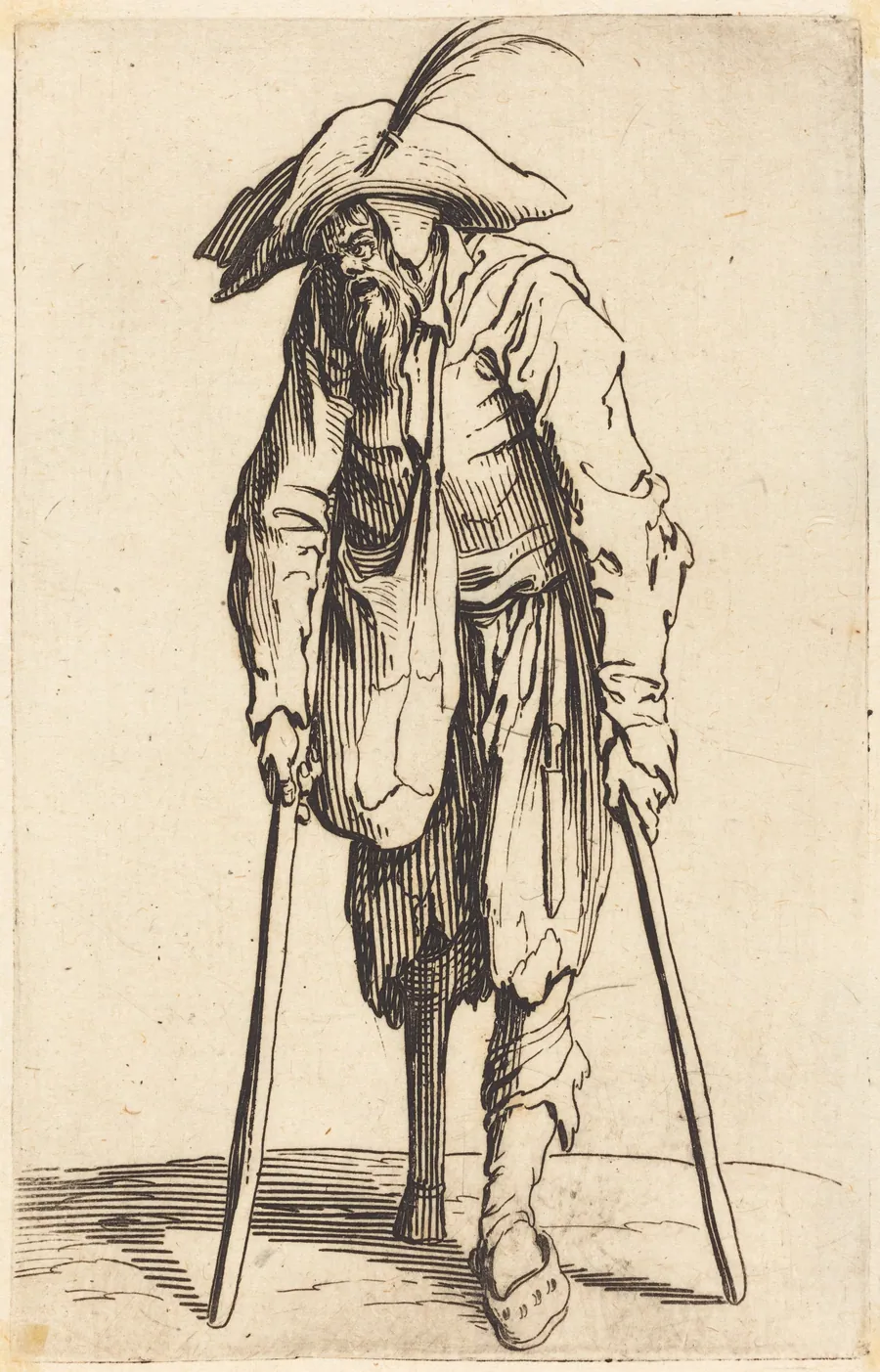 Beggar with Wooden Leg by Jacques Callot
