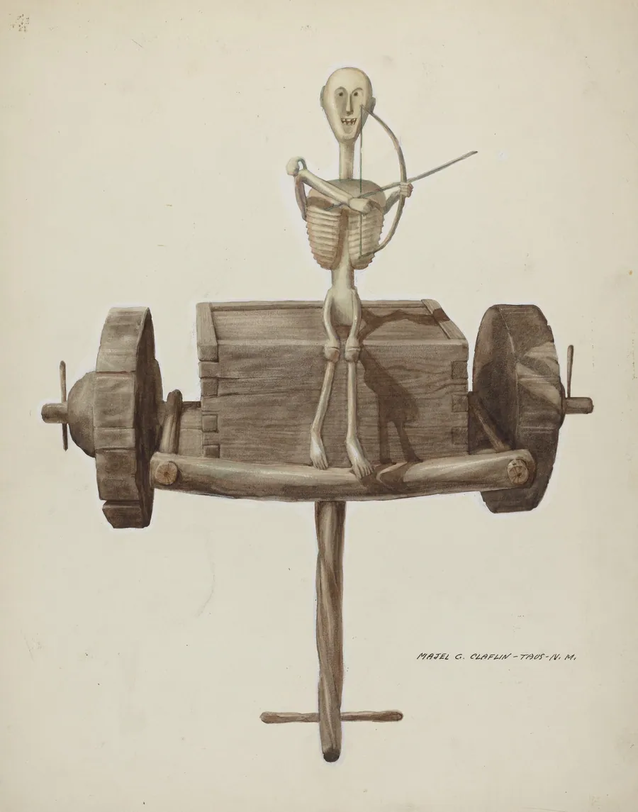 Penetente Death Cart & Death Figure by Majel G. Claflin