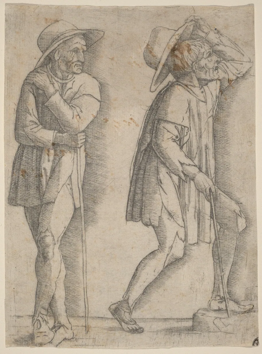 Two Peasants by Italian 15th Century