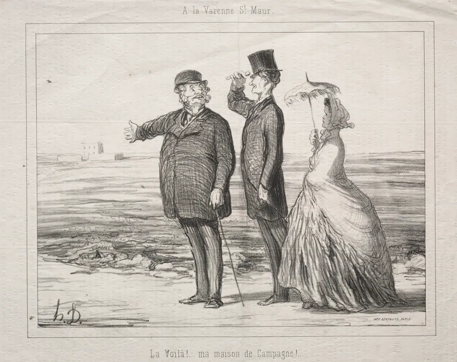 At Varenne, Saint-Maur by Honoré Daumier