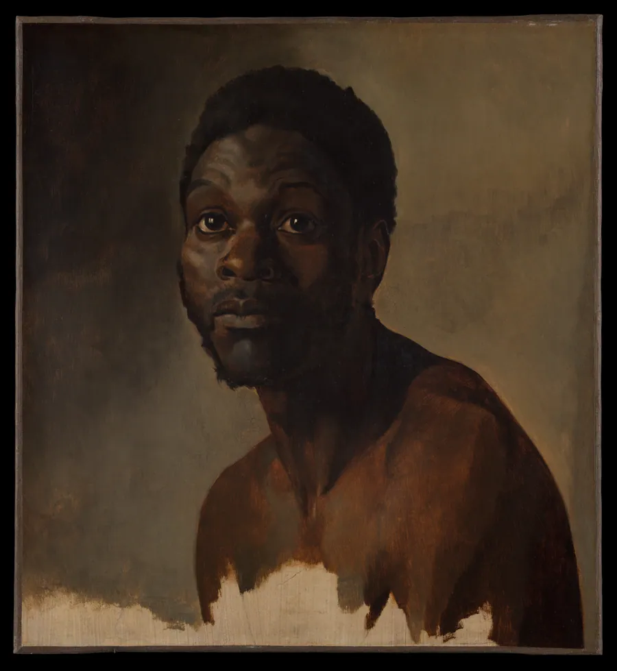 Bust-Length Study of a Man by François-Auguste Biard