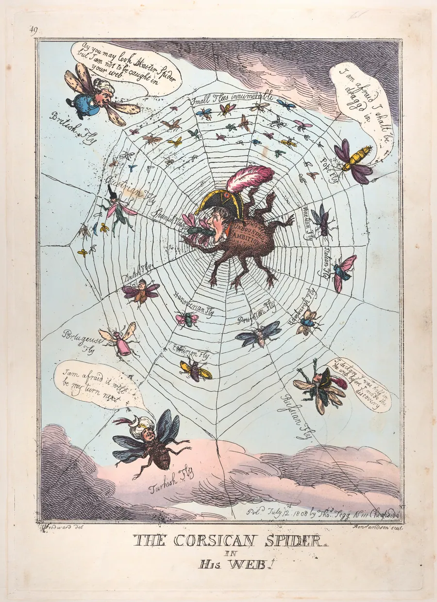 The Corsican Spider in His Web! by George Murgatroyd Woodward