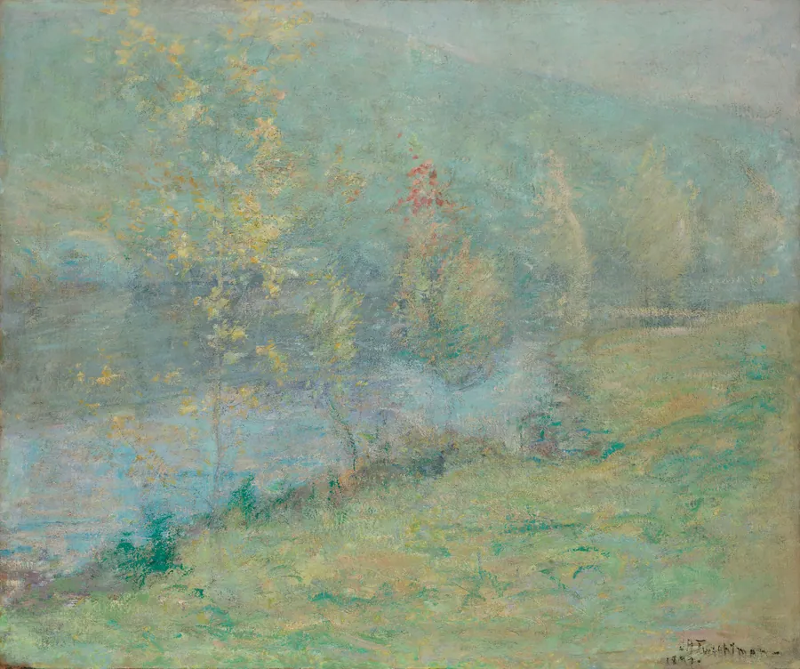 Misty May Morn by John Henry Twachtman, born Cincinnati, OH 1853-died Gloucester, MA 1902