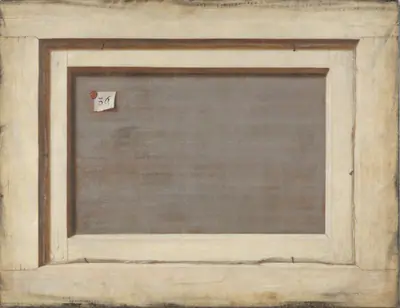 Trompe l'oeil. Bagsiden af et indrammet maleri