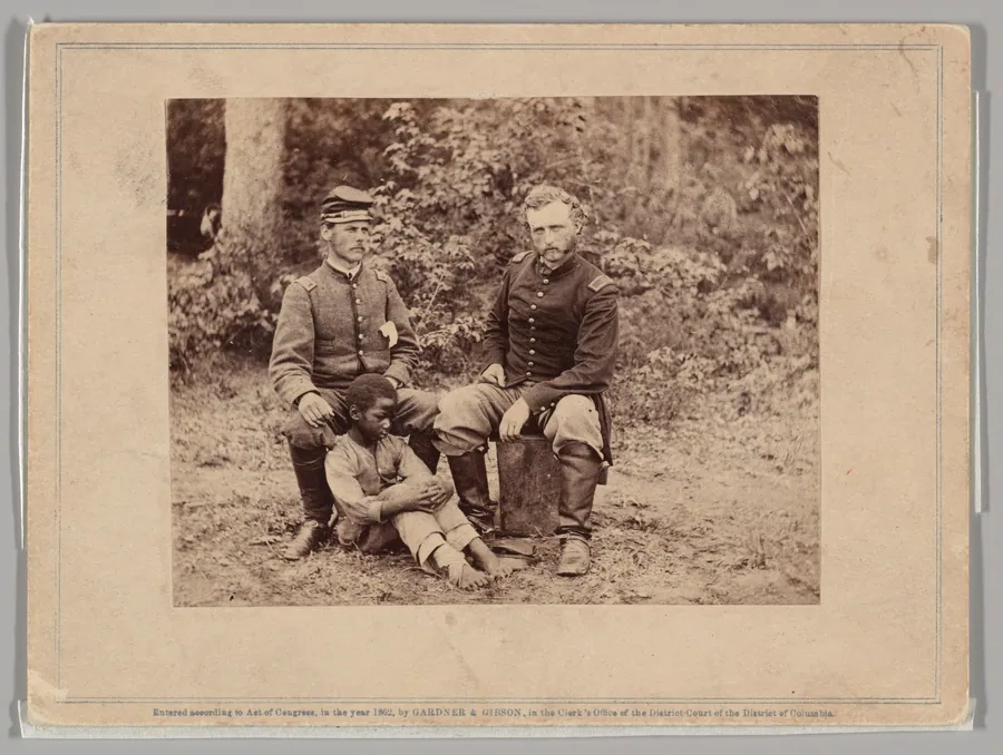 Lieutenant Washington, a Confederate Prisoner, and Capt. Custis [sic] (for Custer) U.S.A. by Alexander Gardner