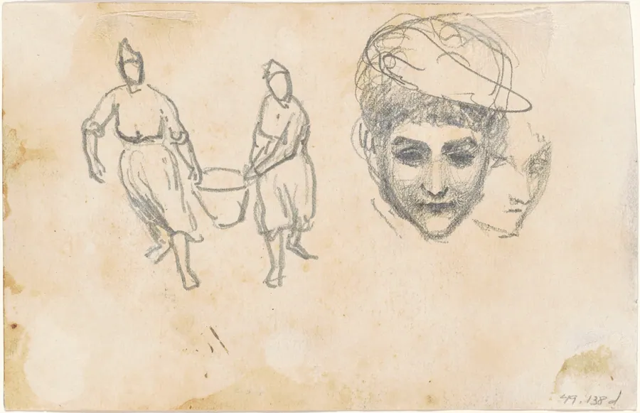 Studies of Peasants [verso] by John Singer Sargent