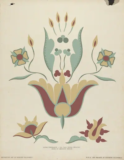 San Luis Obispo Mission Altar Tabernacle From the portfolio "Decorative Art of Spanish California"