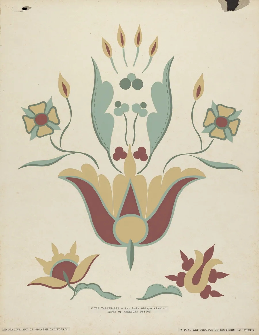 San Luis Obispo Mission Altar Tabernacle From the portfolio "Decorative Art of Spanish California" by American 20th Century