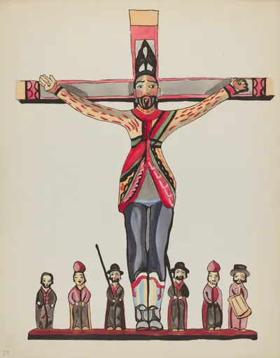 Plate 29: Saint Acacius: From Portfolio "Spanish Colonial Designs of New Mexico"
