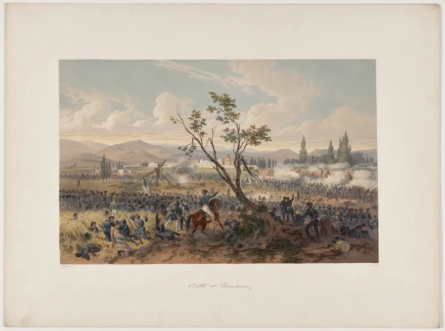 Battle at Churubusco by Adolphe-Jean-Baptiste Bayot