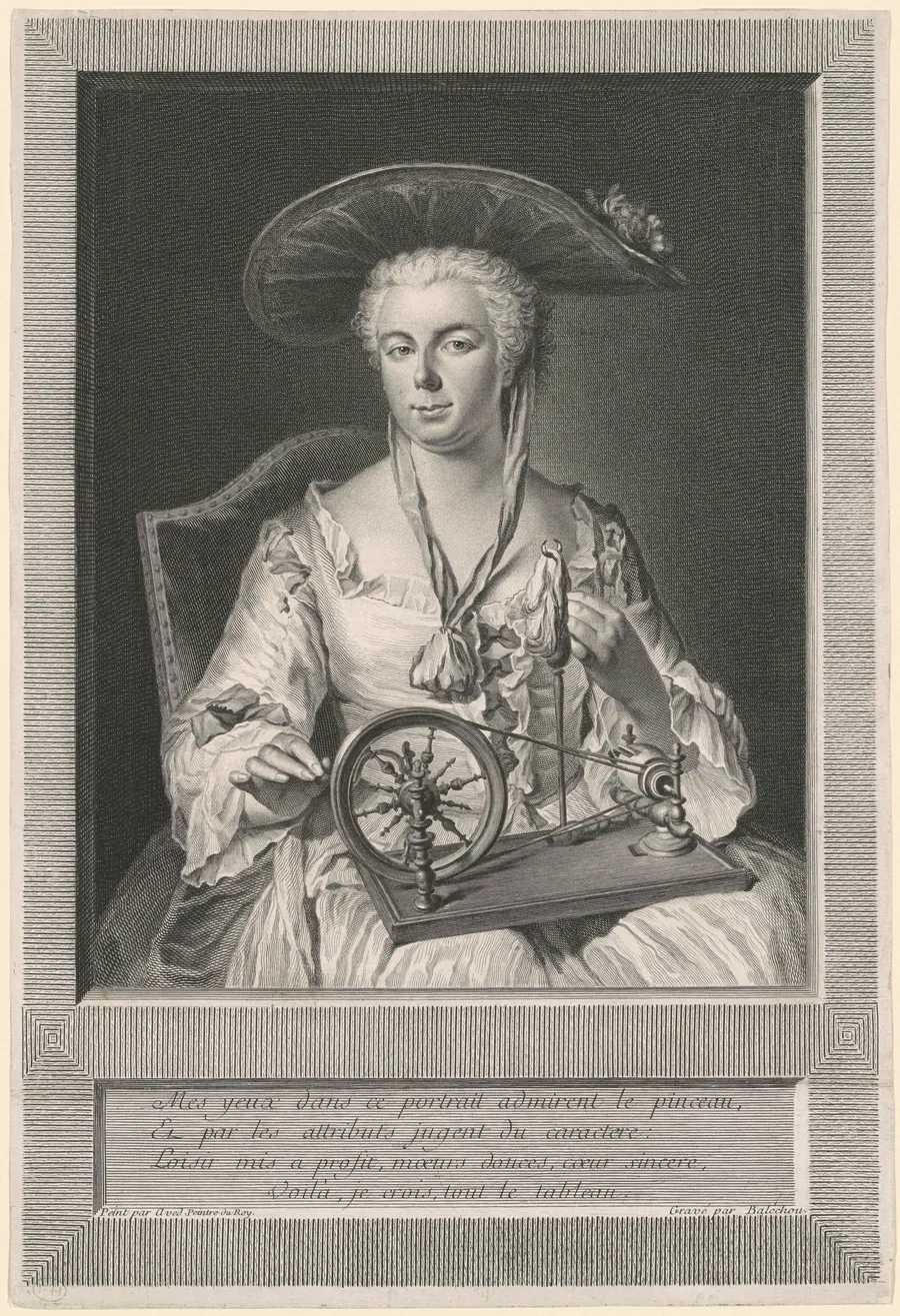 Madame Arlon Spinning Silk by Jean-Joseph Balechou