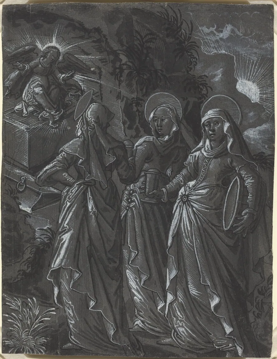 The Three Women at the Tomb [recto] by German 16th Century
