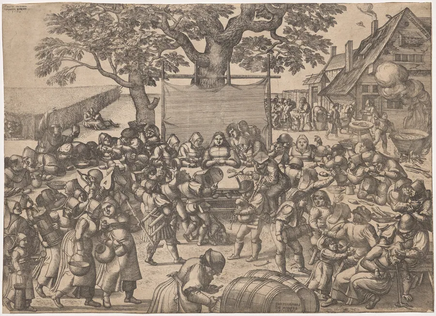 The Large Wedding Feast by Peeter van der Borcht