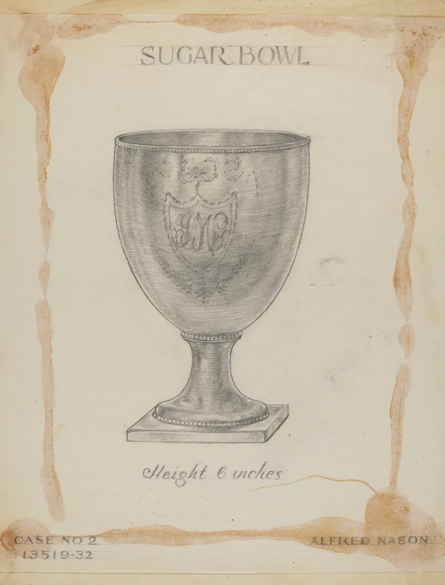 Silver Sugar Bowl by Alfred Nason