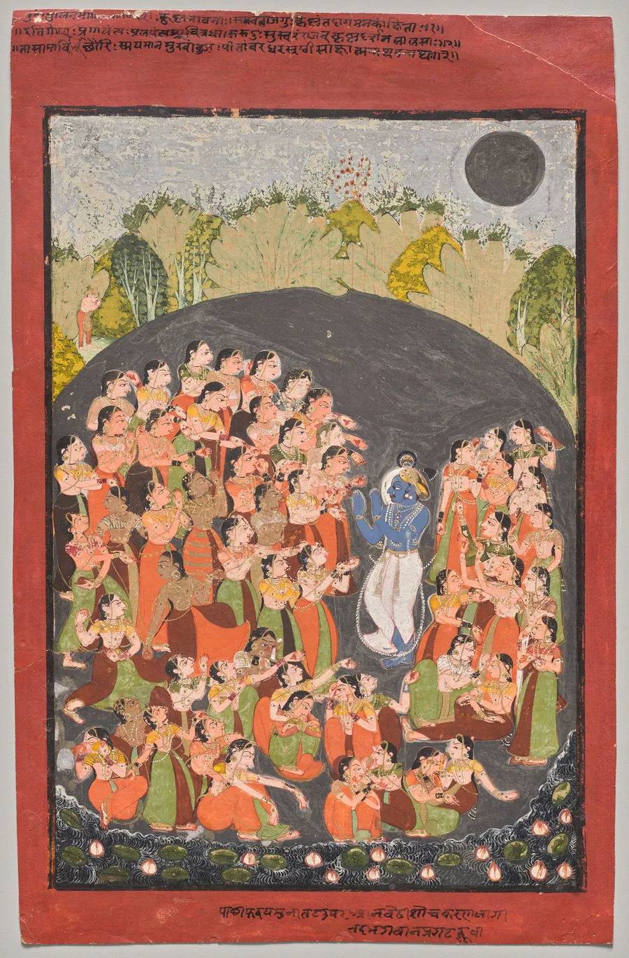 Krishna and the Gopis Gather for Rasamandala