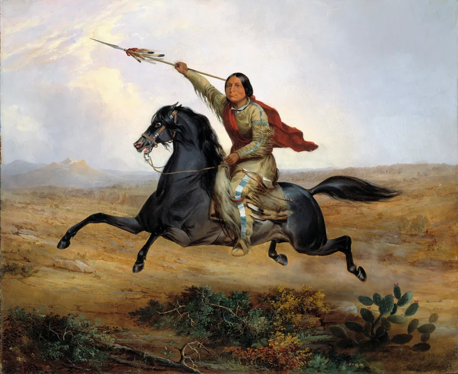 Ko-rak-koo-kiss, a Towoccono Warrior by John Mix Stanley, born Canandaigua, NY 1814-died Detroit, MI 1872